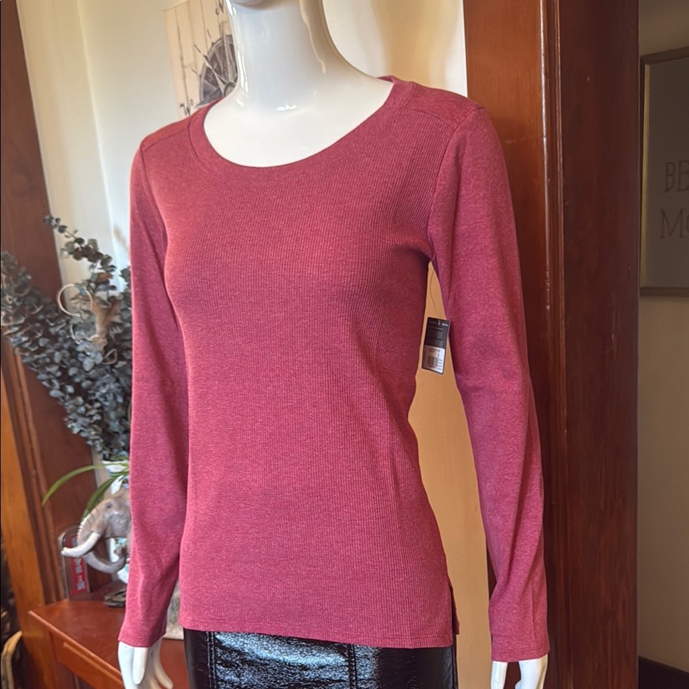 NWt Eddie bauer size small waffel light Women's Pink Long Sleeve Top